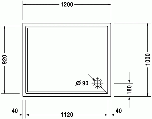 Душовий піддон DURAVIT STARCK, прямокутна, акрил - изображение 2