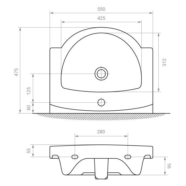 Тумба з умивальником RJ TOFT RJFU026-4155WHSET(RJFU026-4155WH+ L71955000), підлоговий, 55 см - Фото 3 Тумба з умивальником RJ TOFT RJFU026-4155WHSET(RJFU026-4155WH+ L71955000), підлоговий, 55 см - изображение 3