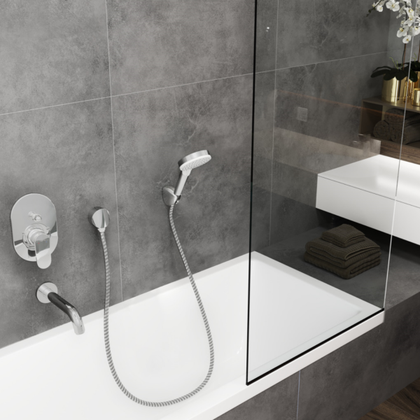 Вилив настінний для ванни HANSGROHE VERNIS BLEND, хром, латунь - Фото 3 Вилив настінний для ванни HANSGROHE VERNIS BLEND, хром, латунь - изображение 3