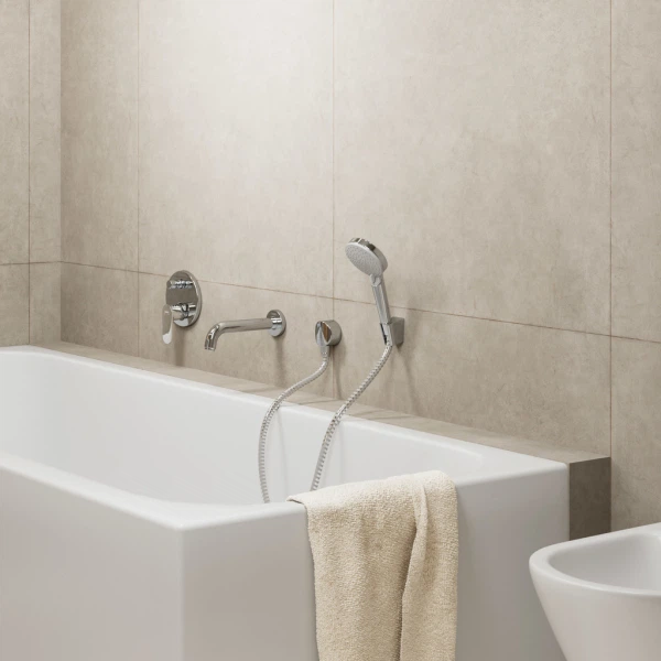 Вилив настінний для ванни HANSGROHE VERNIS BLEND, хром, латунь - Фото 6 Вилив настінний для ванни HANSGROHE VERNIS BLEND, хром, латунь - изображение 6
