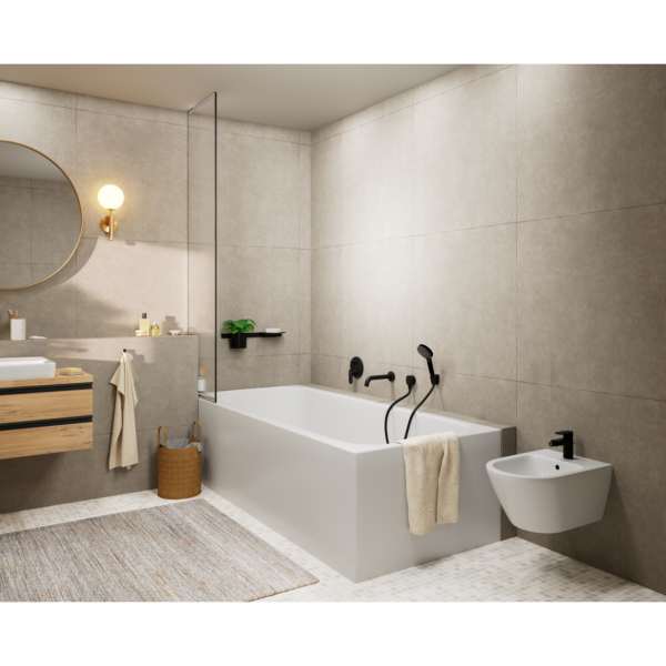 Вилив настінний для ванни HANSGROHE VERNIS BLEND, чорний, метал - изображение 4