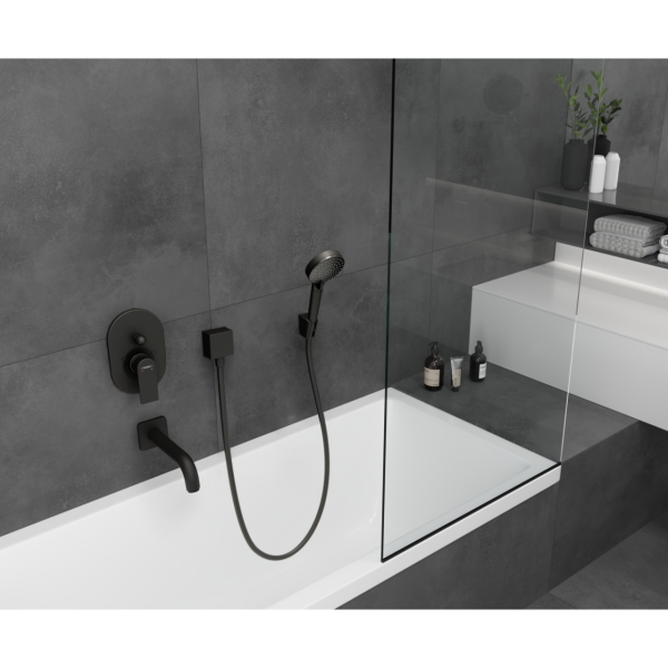 Вилив настінний для ванни HANSGROHE VERNIS BLEND, чорний, метал - изображение 6