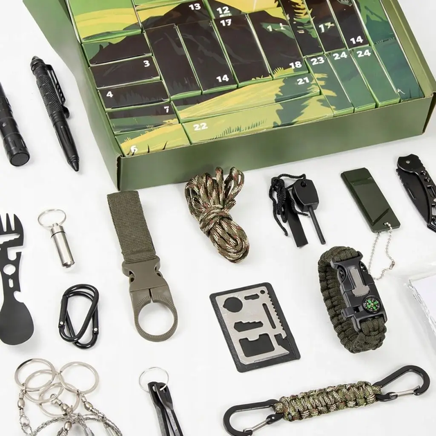 Адвент-календар ZTT Survival Outdoor для чоловіків, 24 інструменти - Фото 2 Адвент-календар ZTT Survival Outdoor для чоловіків, 24 інструменти - изображение 2