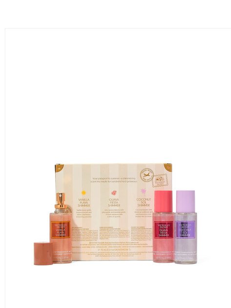 Подарочный набор мини-мистов с шиммером (3 шт) Victoria's Secret 3-Piece Getaway Shimmer Gift Set - изображение 3