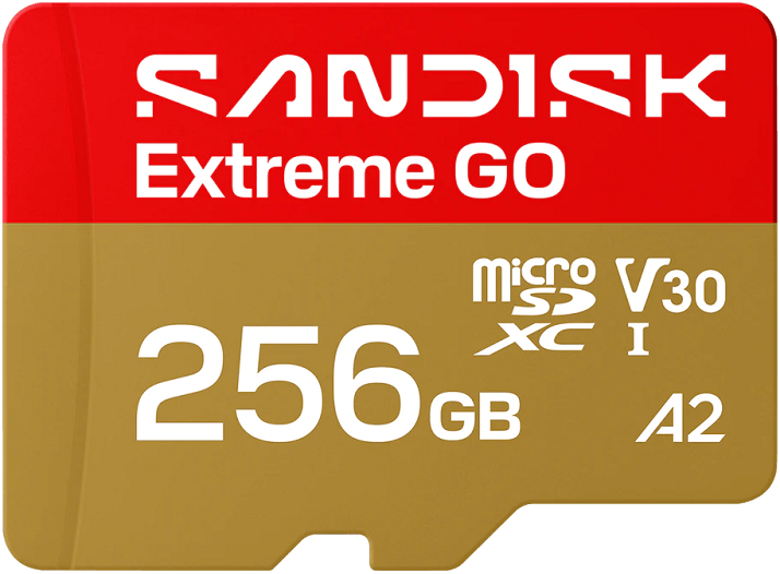 Карта памяти SanDisk Extreme GO microSDXC 256GB Class 10 UHS-I U3 V30 A2 (619659227951) - Фото 1 Карта памяти SanDisk Extreme GO microSDXC 256GB Class 10 UHS-I U3 V30 A2 (619659227951) - изображение 1
