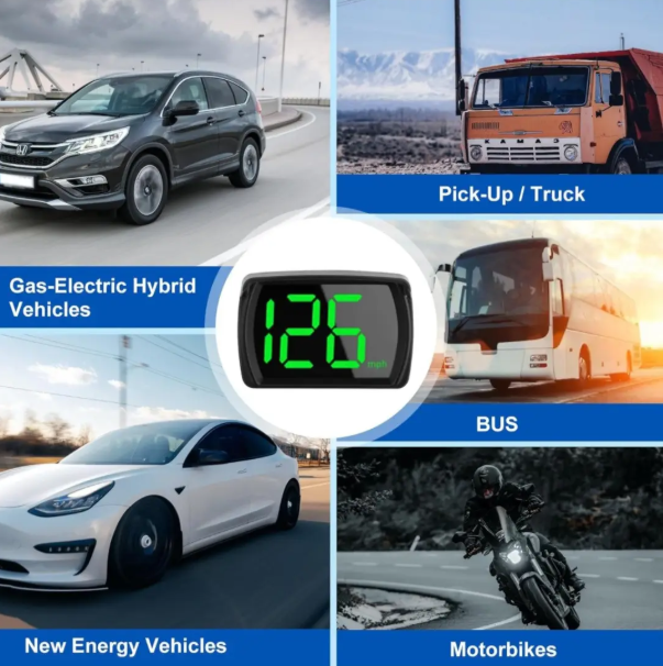 Автомобільна проекція швидкості HUD GPS від USB зелений колір цифр - зображення 7