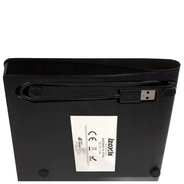 Внешний привод CD-R DVD-рекордер USB 3.0 для ноутбука черный Izoxis LS-0495 - изображение 4