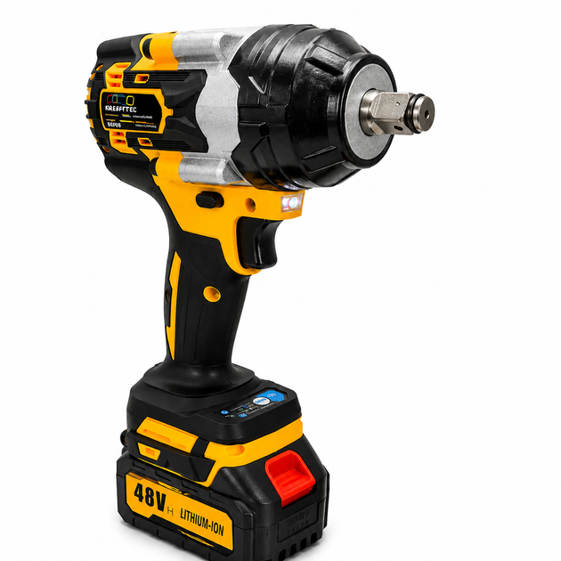 Гайковерт Krafftec PRO 1500 Нм 48V жовтий - зображення 2