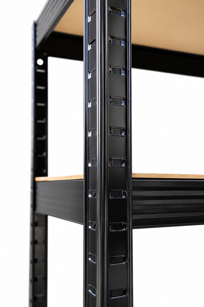 Стеллаж металлический 5 полок для склада Helper HP - 1176 180×100×30/60 см до 875 кг мастерской подсобного помещения гаража для коробок бытовых вещей инструментов полочный стеллаж из оцинкованной стали для хранения предметов универсальный - Фото 7 Стеллаж металлический 5 полок для склада Helper HP - 1176 180×100×30/60 см до 875 кг мастерской подсобного помещения гаража для коробок бытовых вещей инструментов полочный стеллаж из оцинкованной стали для хранения предметов универсальный - изображение 7