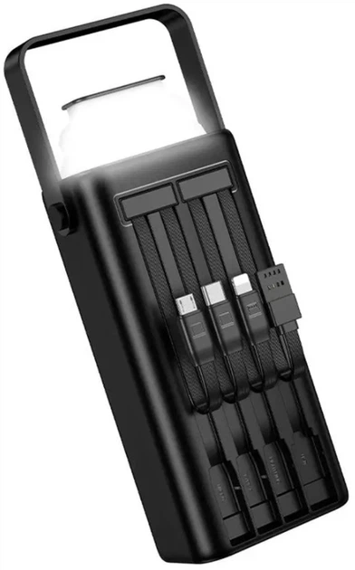 Внешний аккумулятор BOROFONE BJ65 High 22.5W+PD20W+four-cables power bank(30000mAh) Black - Фото 4 Внешний аккумулятор BOROFONE BJ65 High 22.5W+PD20W+four-cables power bank(30000mAh) Black - изображение 4