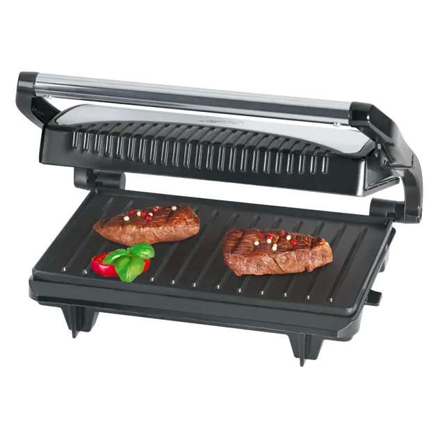 Электрический гриль 700 Вт для кухни 23x14,5 см антипригарное покрытие Clatronic LS-0134 - изображение 3