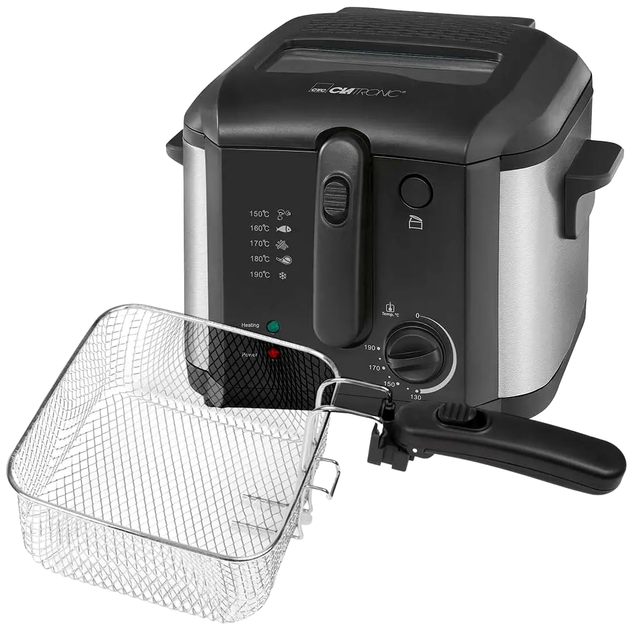 Фритюрница 2.5 л 1600 Вт для кухни антипригарное покрытие Clatronic LS-0600 - изображение 2