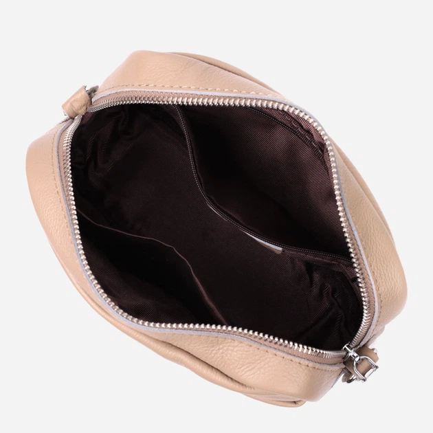 Сумка кросс боди через плечо женская из натуральная кожи Vintage leather-22437 Бежевая - изображение 7