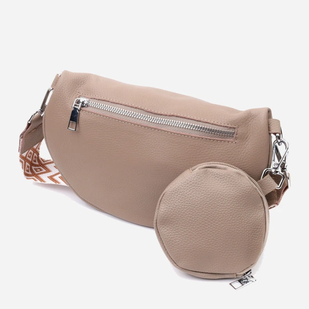 Сумка кросс боди через плечо женская из натуральная кожи Vintage leather-22663 Бежевая - изображение 3