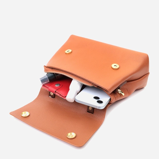 Сумка кросс боди через плечо женская из натуральная кожи Vintage leather-22669 Рыжяя - Фото 11 Сумка кросс боди через плечо женская из натуральная кожи Vintage leather-22669 Рыжяя - изображение 11