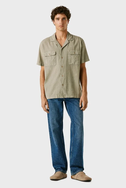 Чоловіча оливкова сорочка PAULO Pepe Jeans XL PM3091196 - изображение 2