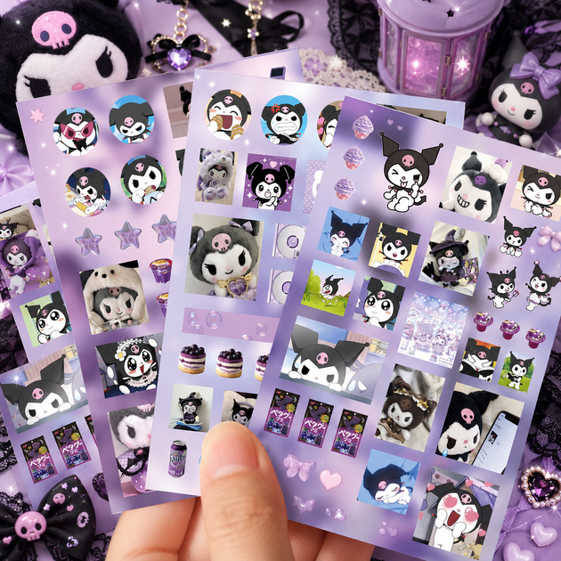 Стикеры Куроми 250 шт, 8 листов А5 10,5х15 см, Kuromi - изображение 9