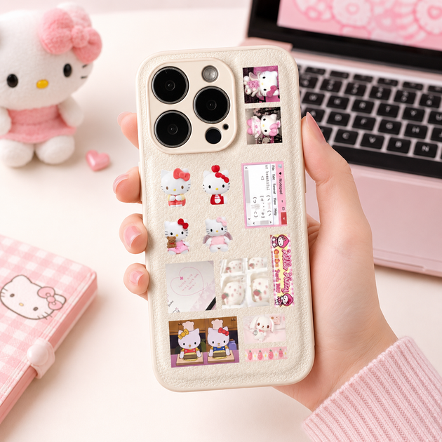 Стикеры Hello Kitty 220 шт, 8 листов А5 10,5х14,8 см - изображение 3