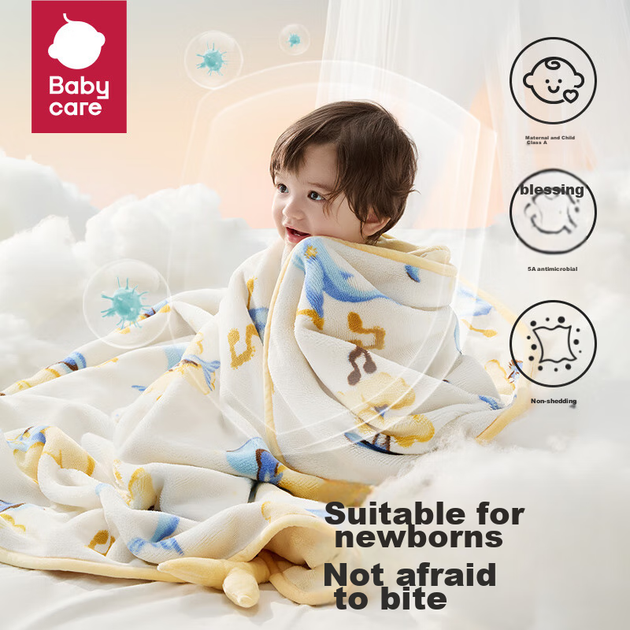 Дитяча ковдра Babycare, двошарова антибактеріальна флісова ковдра для дитячого садка, ковдра для сну на всі пори року, дизайн із зображенням маленької собачки, висока та широка, 110*140 см - изображение 5