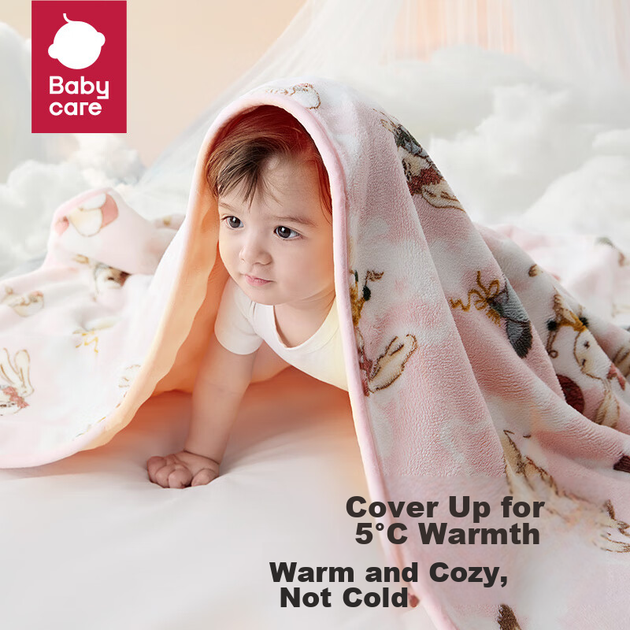 Дитяча ковдра Babycare, двошарова антибактеріальна флісова ковдра для дитячого садка, ковдра для сну на всі пори року, дизайн із зображенням маленької собачки, висока та широка, 110*140 см - изображение 8