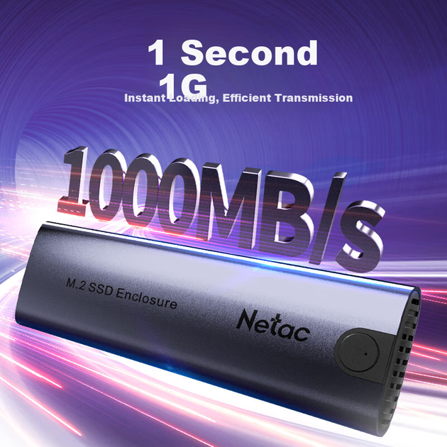 Корпус для SSD Netac M.2 NVMe/SATA двойной протокол Type-C 3.1 WH51 CtoA - Фото 5 Корпус для SSD Netac M.2 NVMe/SATA двойной протокол Type-C 3.1 WH51 CtoA - изображение 5