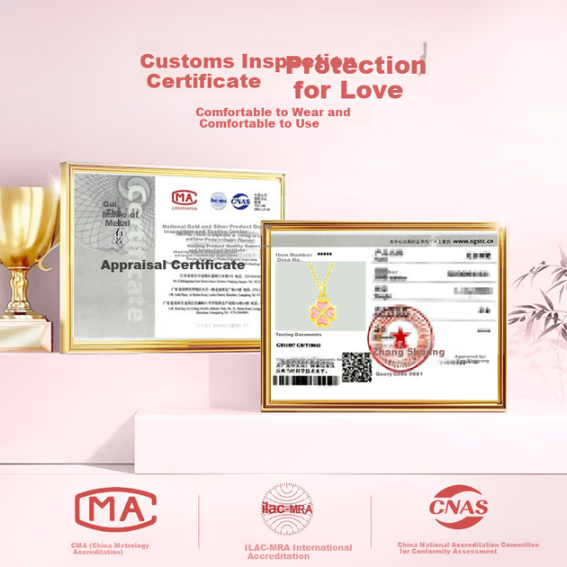 Кольє ALLOVE золоте з чотирилистою конюшиною жіноче подарункове - Фото 7 Кольє ALLOVE золоте з чотирилистою конюшиною жіноче подарункове - зображення 7