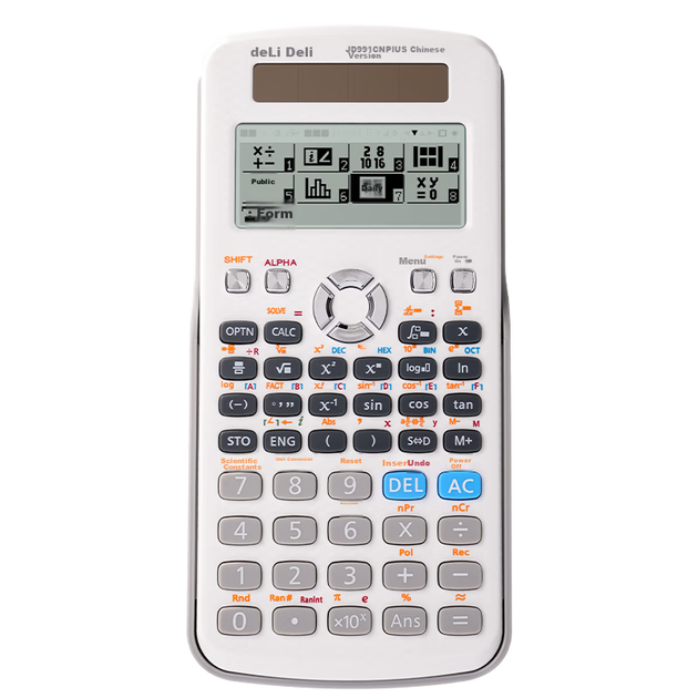 Научный калькулятор Deli JD991CN, на двойном питании, белый - изображение 9