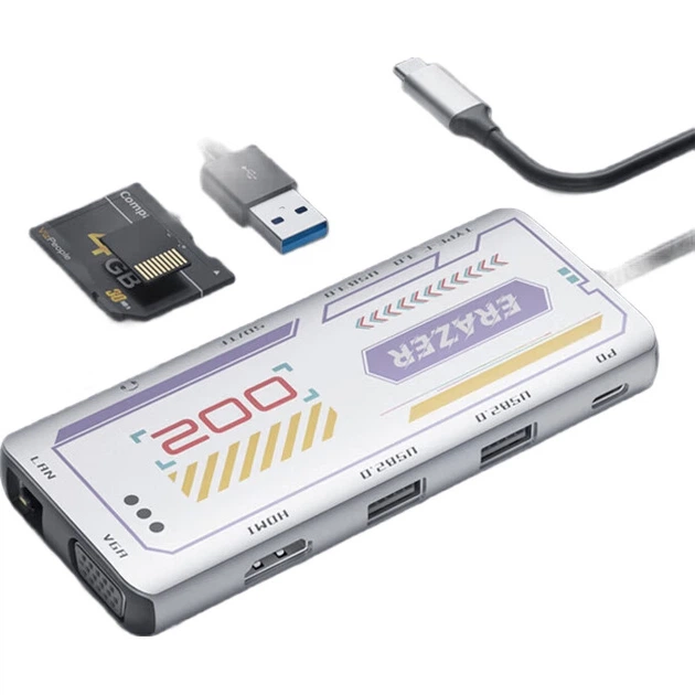 Док-станция Lenovo Yinengzhe Type-C с кардридером, PD, HDMI 4K60Hz, Gigabit Ethernet - Фото 2 Док-станция Lenovo Yinengzhe Type-C с кардридером, PD, HDMI 4K60Hz, Gigabit Ethernet - изображение 2