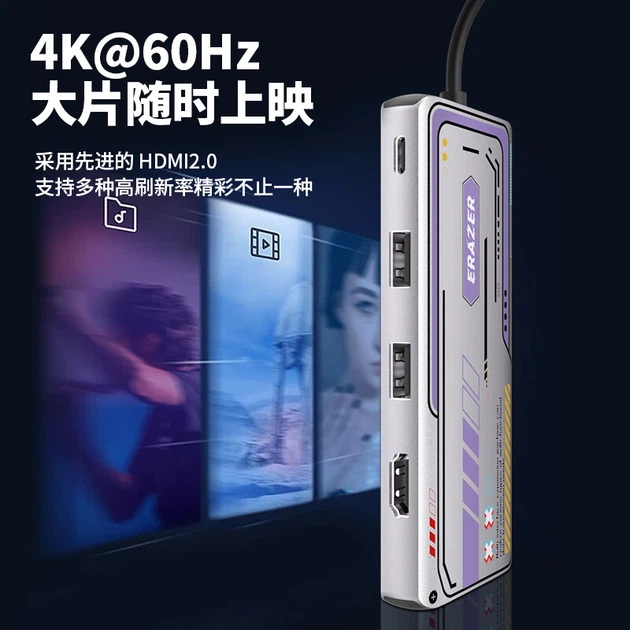 Док-станция Lenovo Yinengzhe Type-C с кардридером, PD, HDMI 4K60Hz, Gigabit Ethernet - Фото 5 Док-станция Lenovo Yinengzhe Type-C с кардридером, PD, HDMI 4K60Hz, Gigabit Ethernet - изображение 5