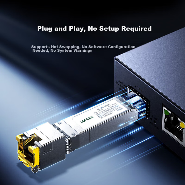 Модуль Ugreen 10G SFP+ Fiber-Ethernet 45986, адаптивный, для Huawei/ZTE/TP-Link - изображение 5
