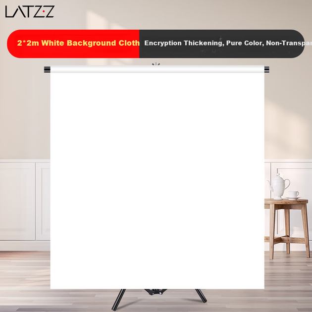 Фон фотостудийный LATZZ белый тканевый, 2×2 м - Фото 4 Фон фотостудийный LATZZ белый тканевый, 2×2 м - изображение 4