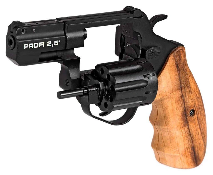 Револьвер під патрон Флобера PROFI 2.5" (чорний/бук) - изображение 5