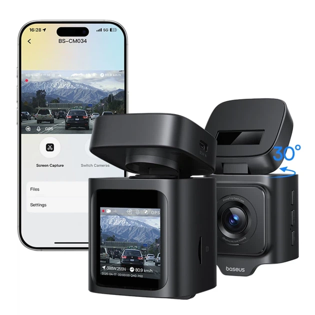 Видеорегистратор Baseus PrimeTrip VD1 Pro автомобильная камера 4K Black (6942521200252) - изображение 2