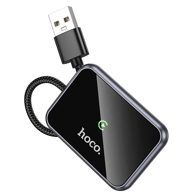 Бездротовий адаптер Hoco HU1 CarPlay USB A / USB C Black (6942007623674) - Фото 4 Бездротовий адаптер Hoco HU1 CarPlay USB A / USB C Black (6942007623674) - зображення 4