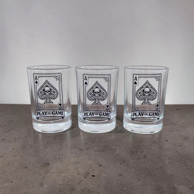 Подарочный набор стеклянных стопок "Игровая Карта" - Chaban_Souvenir - (3 шт × 60 мл) с уникальным и оригинальным дизайном SS_004 - изображение 4