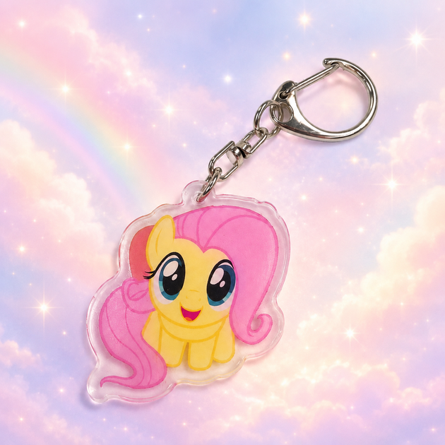 Акриловий брелок Флаттершай, My Little Pony 4х3,5 см - зображення 5