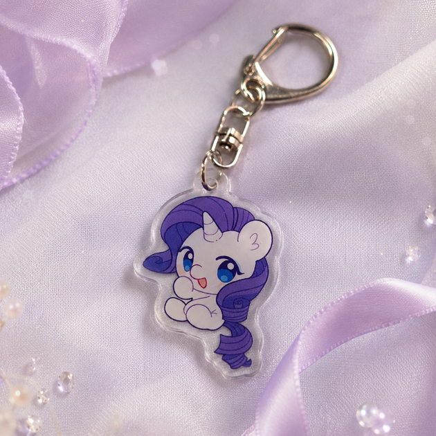 Акриловый брелок Рарити, My Little Pony 4,5х3 см - изображение 2