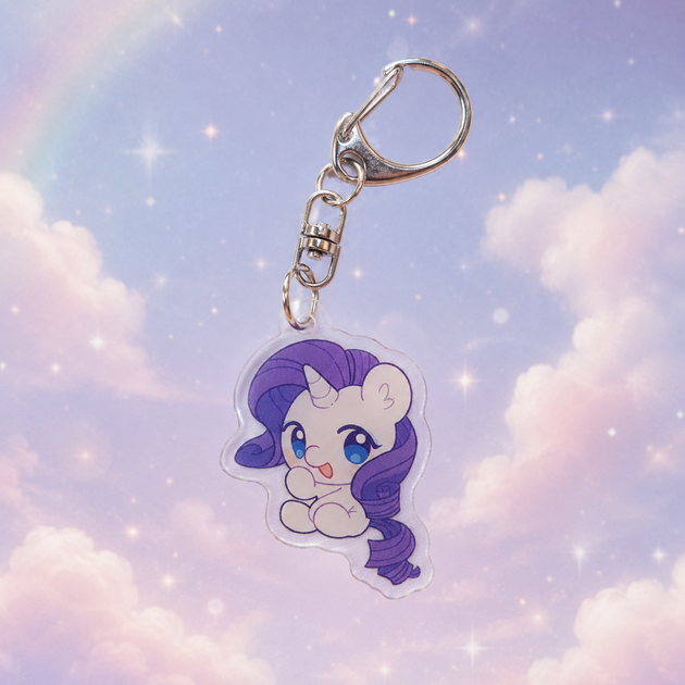 Акриловый брелок Рарити, My Little Pony 4,5х3 см - изображение 4
