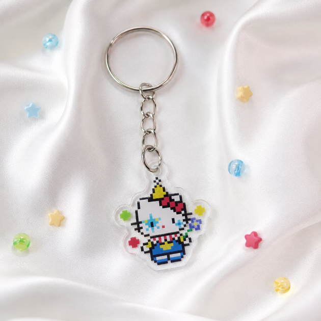 Акриловий брелок Hello Kitty (Хеллоу Кітті) піксельний 3×2 см 011 - Фото 1 Акриловий брелок Hello Kitty (Хеллоу Кітті) піксельний 3×2 см 011 - зображення 1