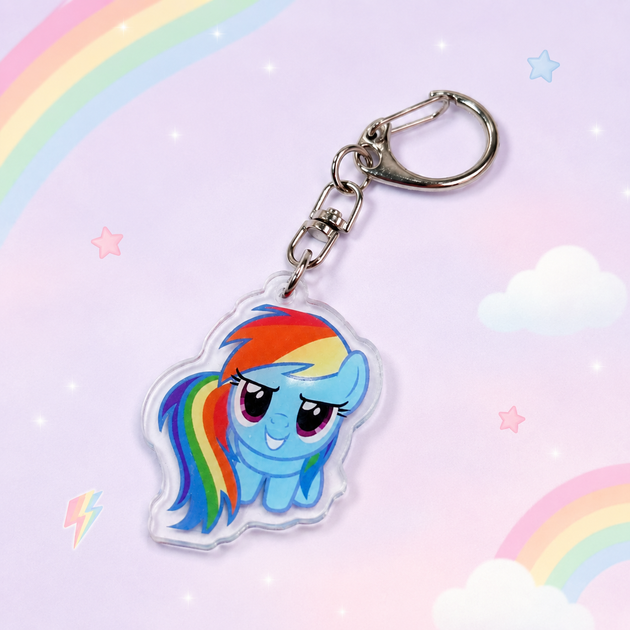 Акриловый брелок Радуга Дэш, My Little Pony 4х3 см - Фото 5 Акриловый брелок Радуга Дэш, My Little Pony 4х3 см - изображение 5