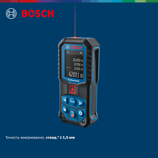Лазерный дальномер Bosch Professional GLM 50-22 с чехлом и батарейками (0601072S00) - изображение 4