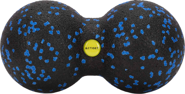Массажный мяч двойной Actiget EPP для МФР точечного массажа 8 х 16 см Черно-синий (ACT0097) - изображение 2