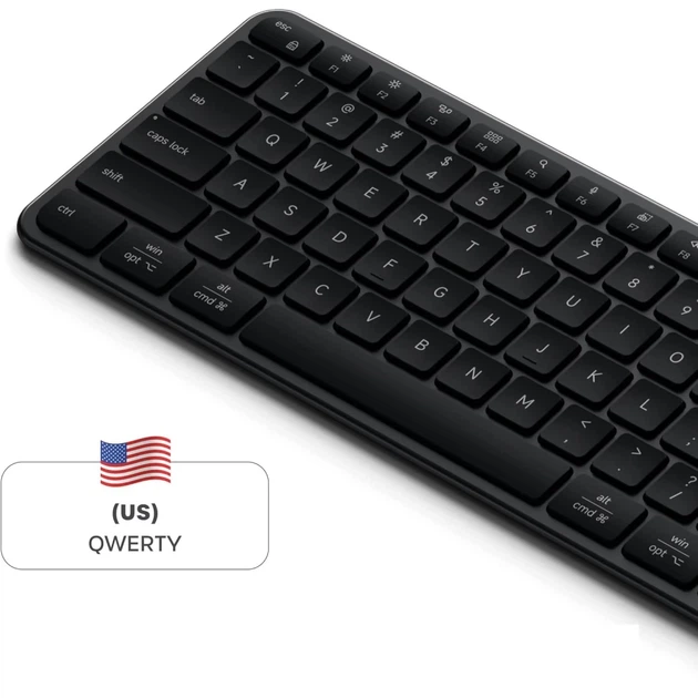 Бездротова клавіатура QWERTY Satechi Slim X3 для Mac і PC чорна (810086363308) - зображення 2