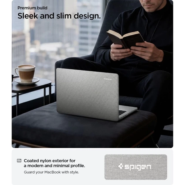 Etui Spigen Urban Fit do MacBook Pro 14 Pro/M5 Pro Max 2021-2026 Grey (8800337240979) - obraz 7