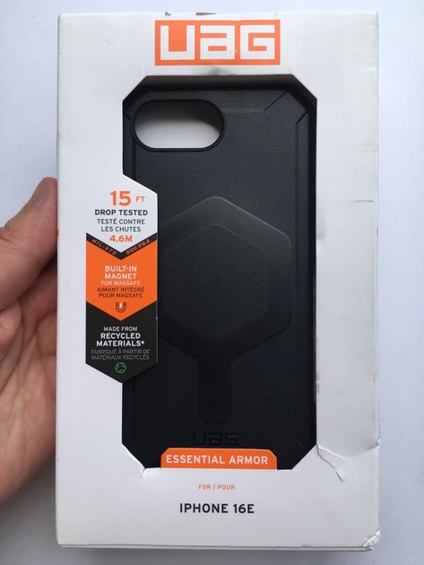 Чехол противоударный UAG Essential MagSafe (Original) для Iphone 16e/17e Black 114496114040 - изображение 2