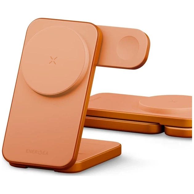 Ładowarka bezprzewodowa Energea MagTrio 2 3w1 Qi2 25W Orange (8885020104479) - obraz 2
