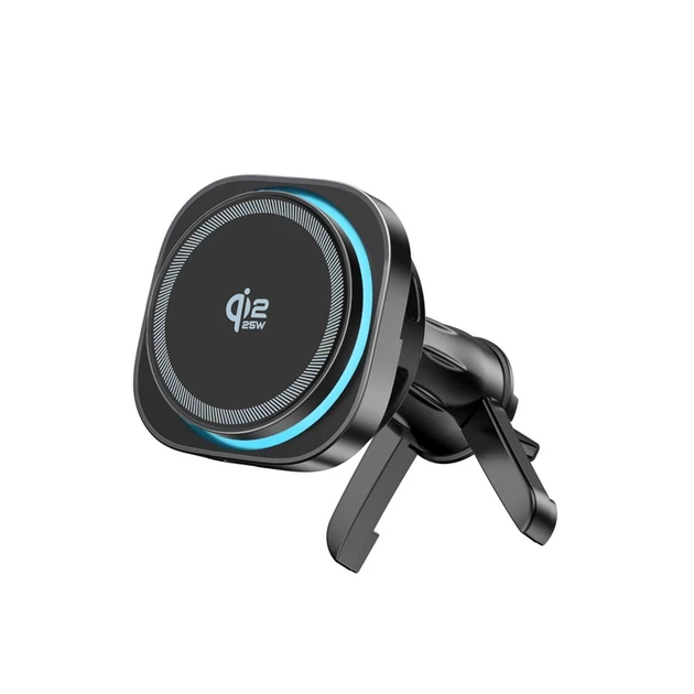Автодержатель Tech-Protect V20 ArcticBoost Magnetic Dashboard & Vent Wireless Charger 25W Qi2.2 Black (5906302392995) - изображение 4