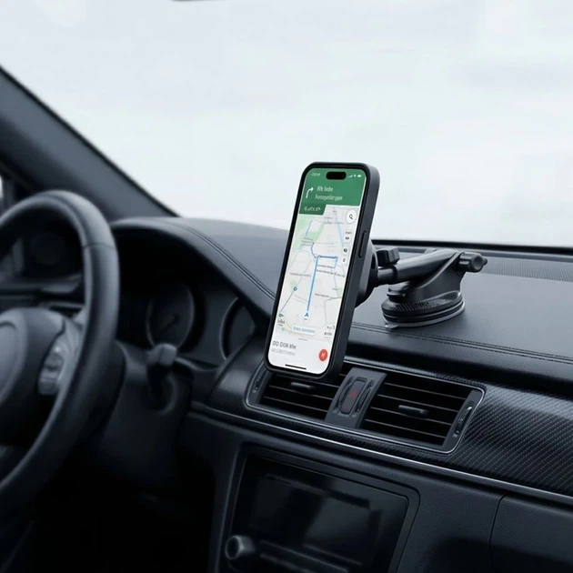 Автодержатель Tech-Protect V20 ArcticBoost Magnetic Dashboard & Vent Wireless Charger 25W Qi2.2 Black (5906302392995) - изображение 8