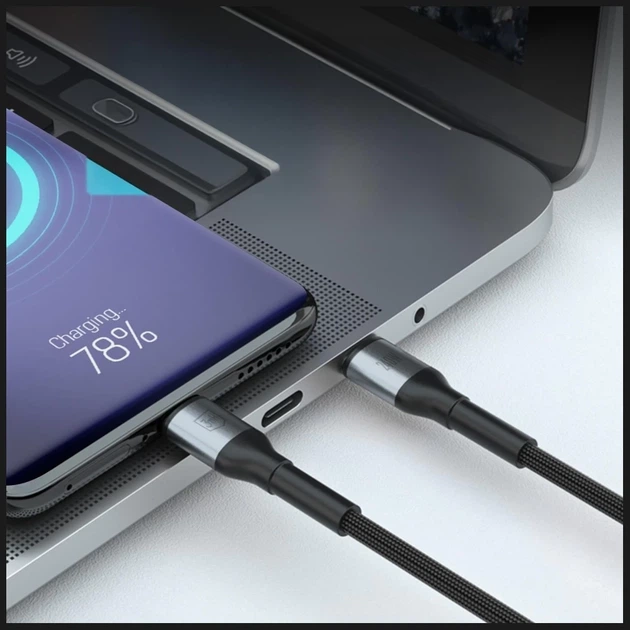 Кабель 3mk Hyper Cable N-Series USB-C to USB-C 3m 48V/5A 240W Black (5903108758215) - Фото 5 Кабель 3mk Hyper Cable N-Series USB-C to USB-C 3m 48V/5A 240W Black (5903108758215) - изображение 5