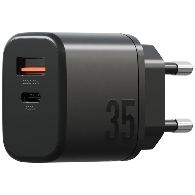 Ładowarka sieciowa Energea Bazic GoPort Velox Kit GaN 35W z kablem Black (8885020102536) - obraz 4